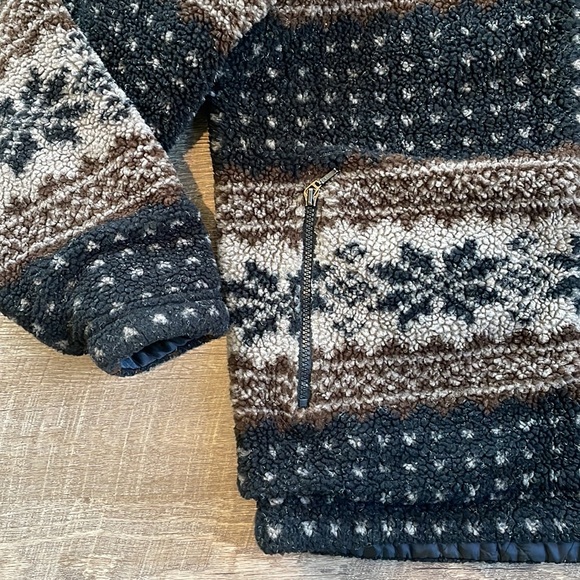 Vintage 90s Banana Republic Cabin Wear Full Zip Sherpa Jacket Nordic—Men’s M - Picture 3 of 11